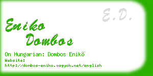 eniko dombos business card