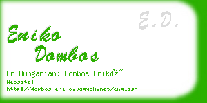 eniko dombos business card